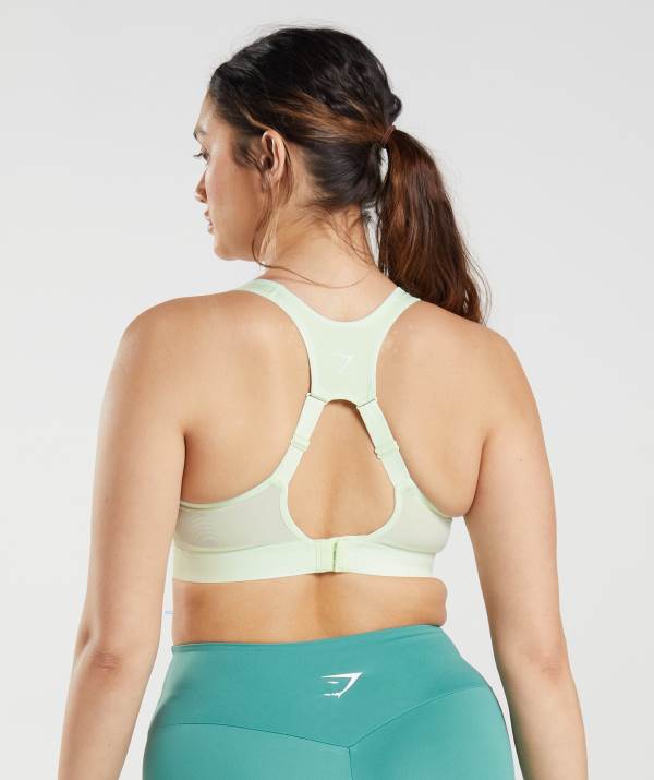 Damske Športové Podprsenky Gymshark Open Back Hnede Zelene | PS3719684